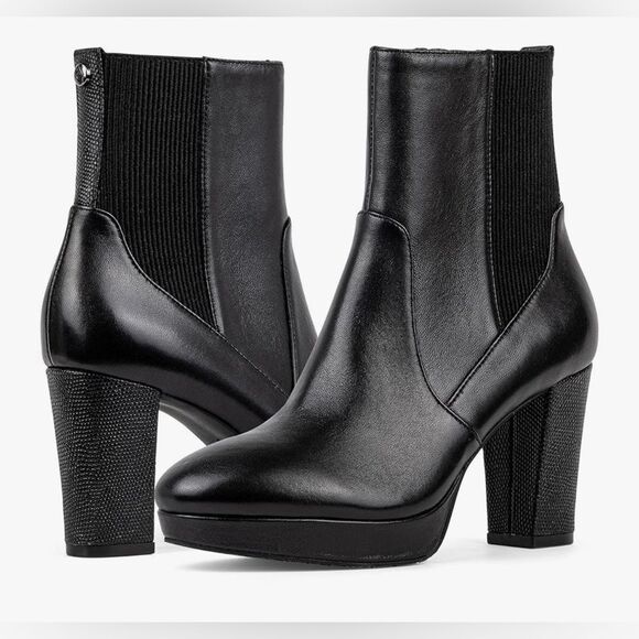 Donald J Pliner Black Platform Leather Boots(Size 10M) - Picture 2 of 11